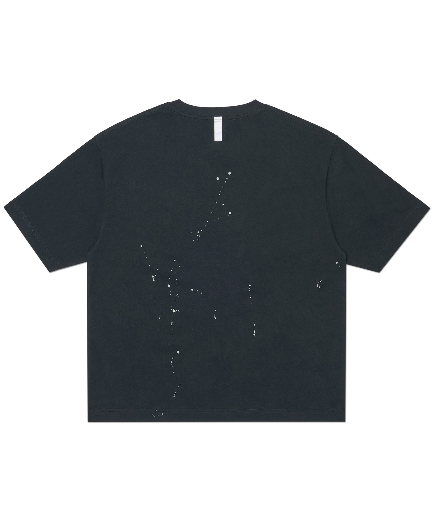 NM PAINTED CROP T-SHIRT - BLACK