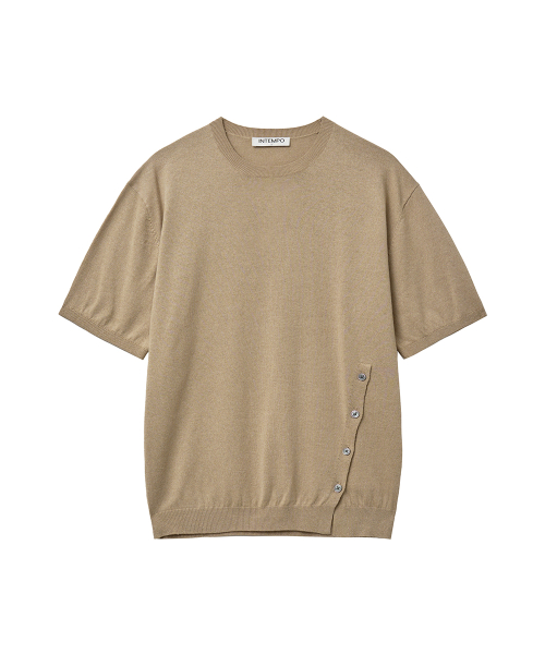 Half Slit Button Round Knit: 5 Colors thumbnail 6