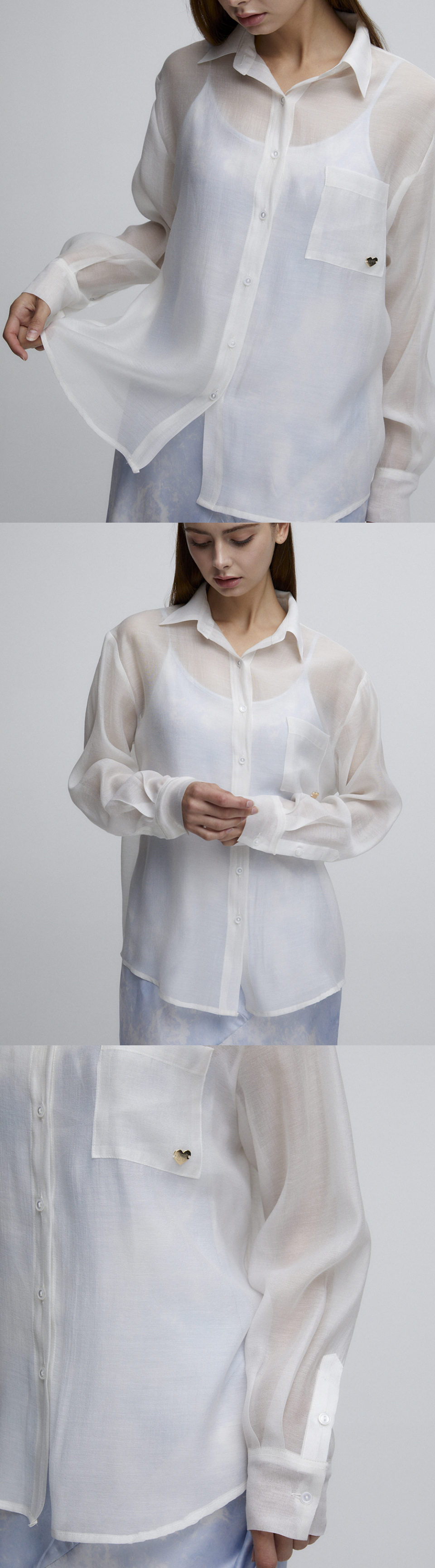알리에나(ALIENAR) shimmer white shirt - 사이즈 & 후기 | 무신사