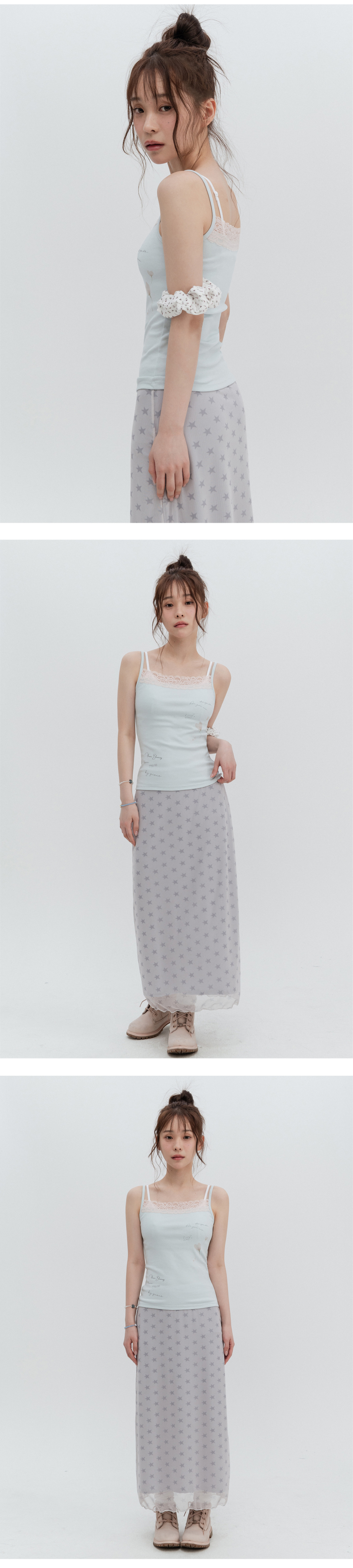 FLOWER LACE SLEEVELESS AS SHOWN