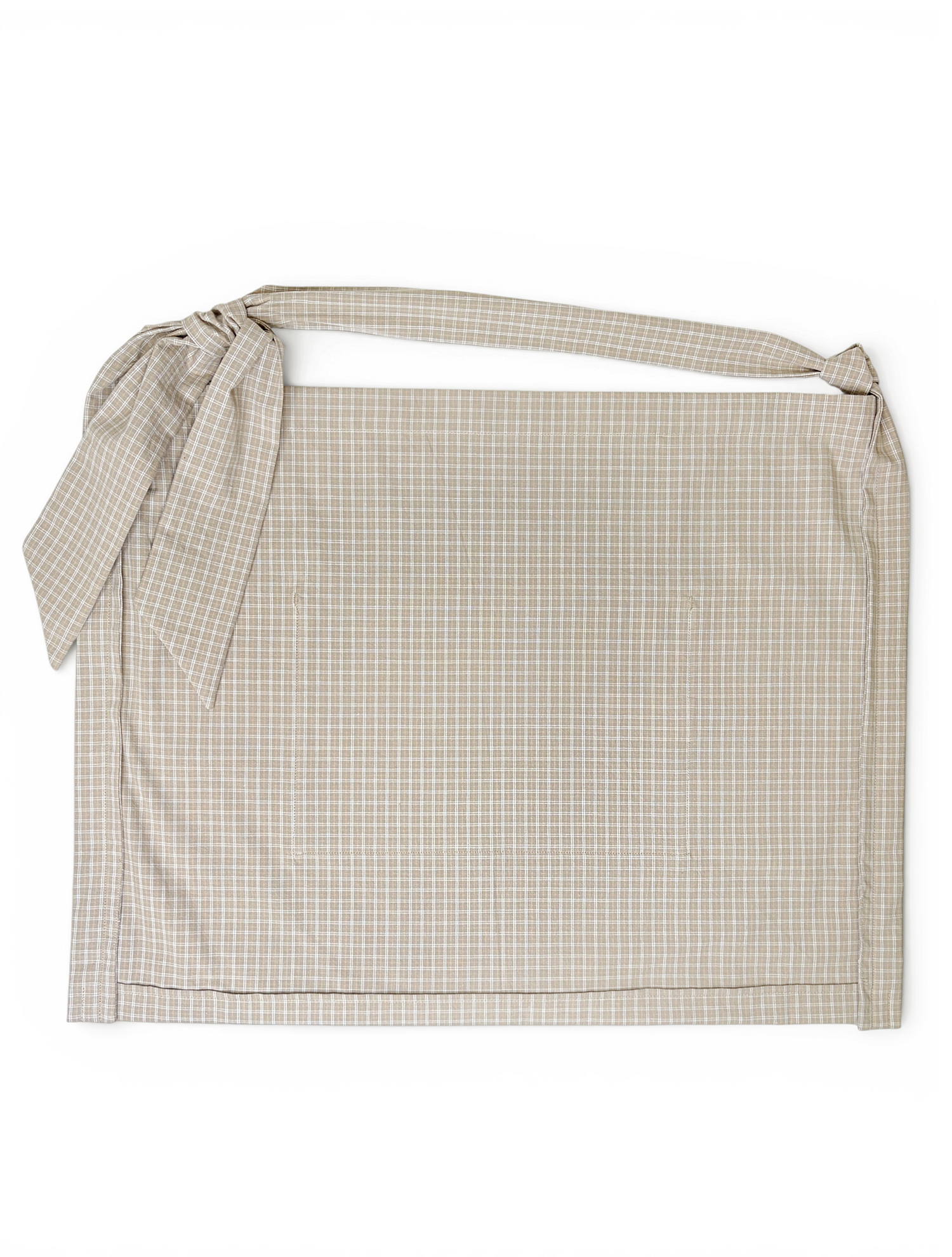 00Design Check Tie Bag / C Beige