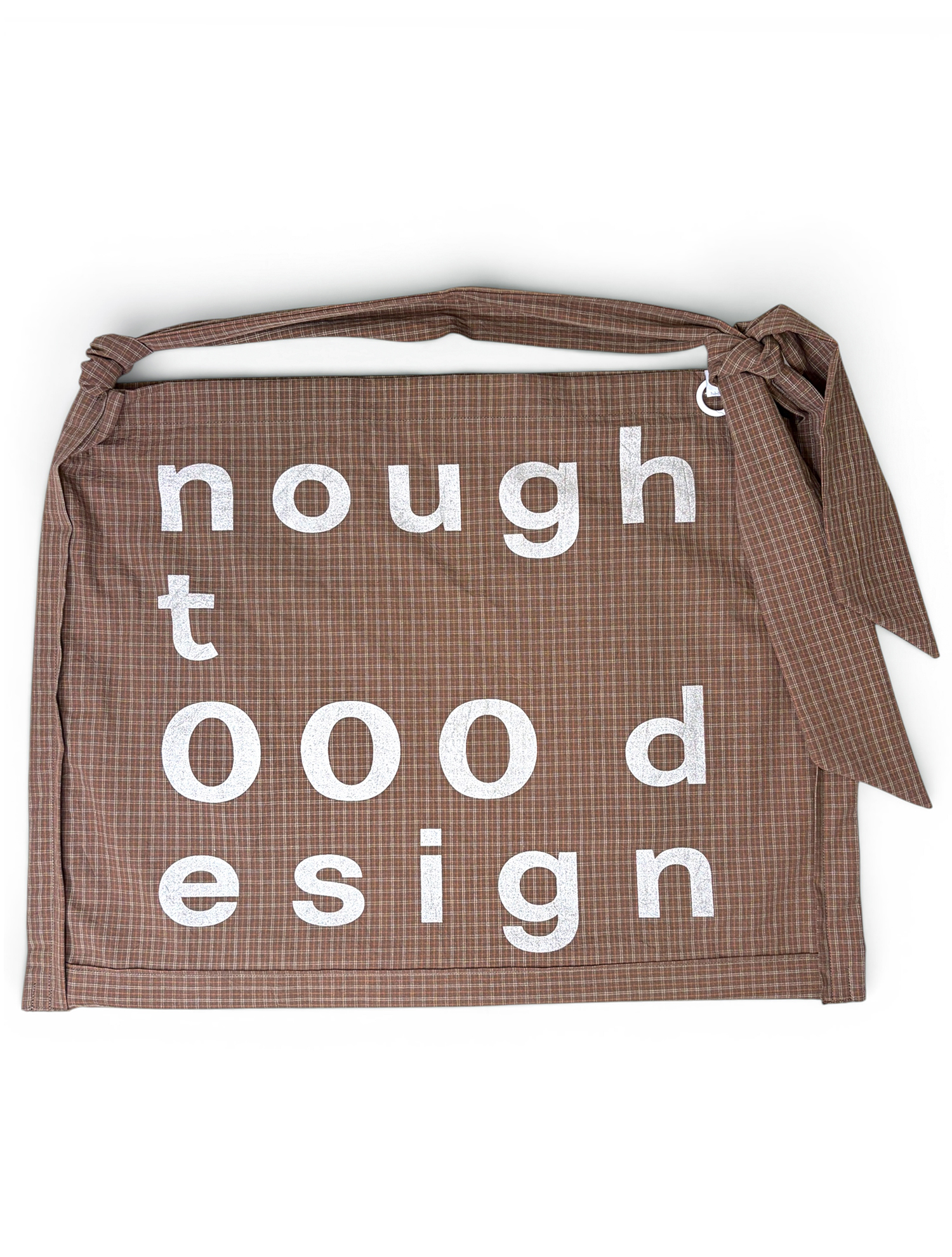 00Design Check Tie Bag / C Brown