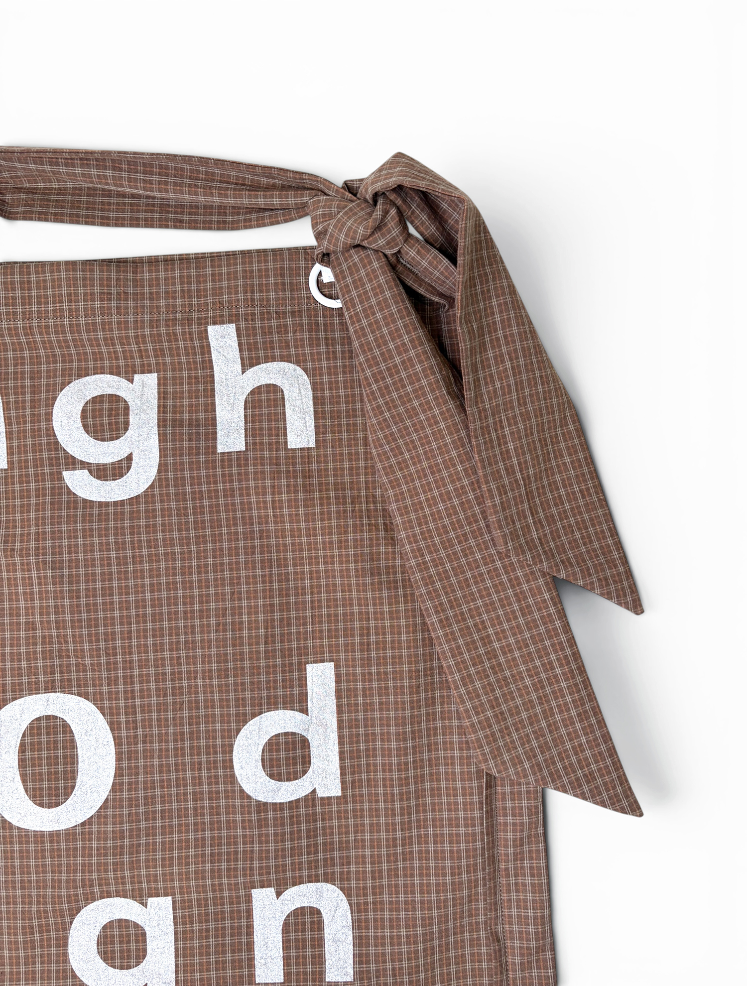 00Design Check Tie Bag / C Brown