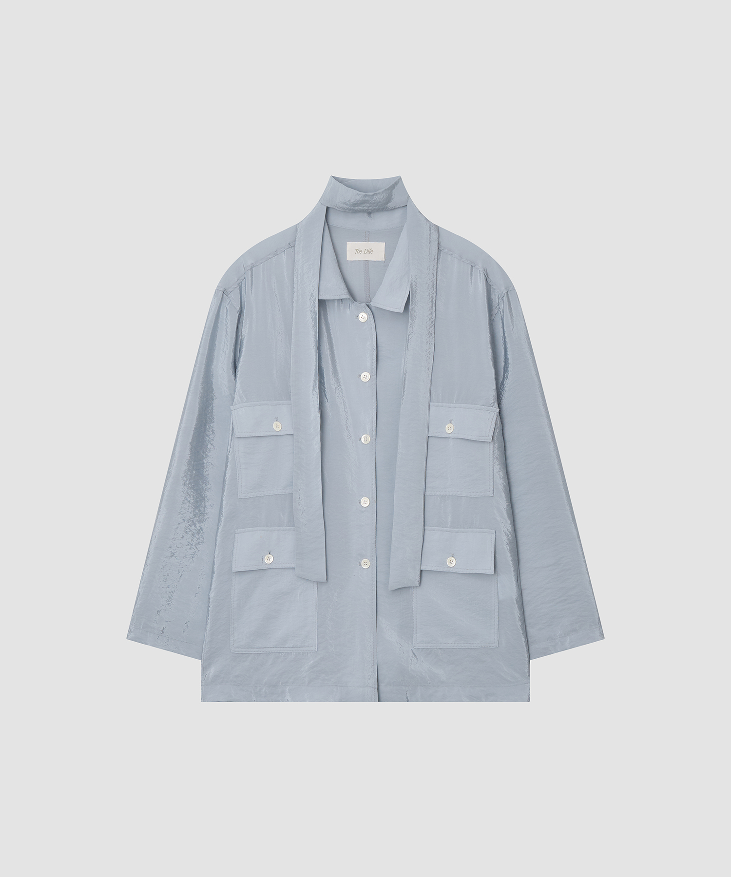 Safari Shirts Jacket_Skyblue