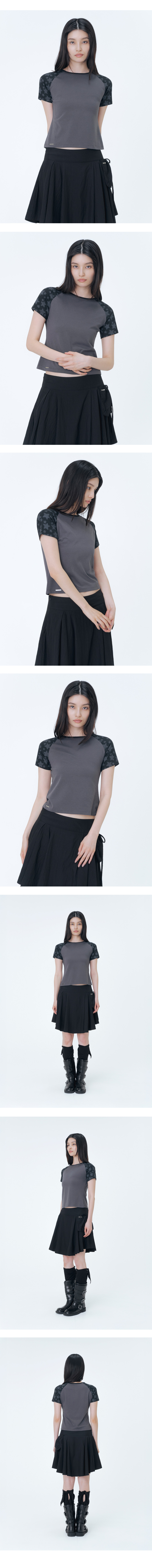 MIDNIGHT STARS RAGLAN SHORT SLEEVE #REI同款! - 2 COLORS CHARCOAL