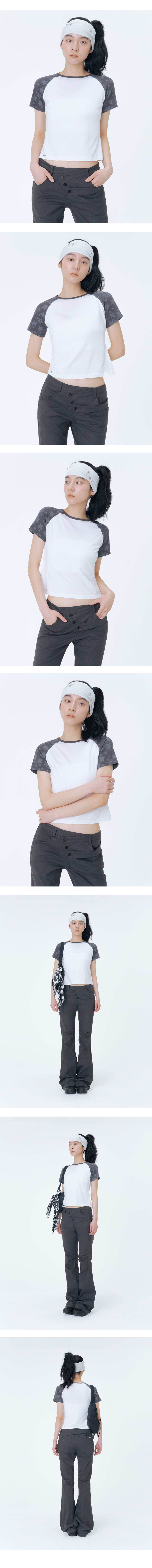 MIDNIGHT STARS RAGLAN SHORT SLEEVE #REI同款! - 2 COLORS WHITE