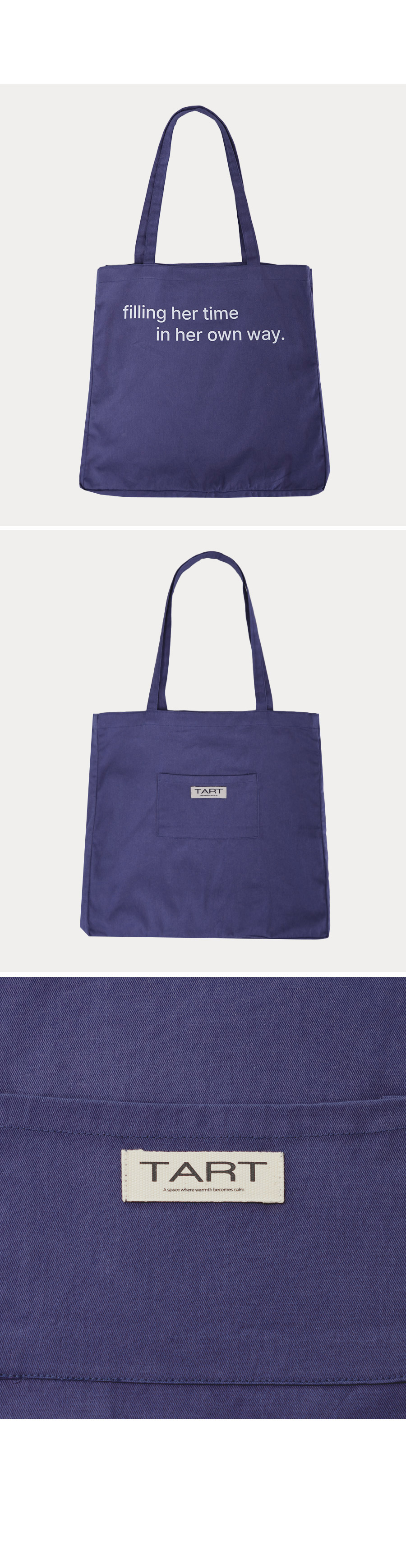 CANVAS COTTON ECO BAG - BLUE - 2 COLORS BLUE