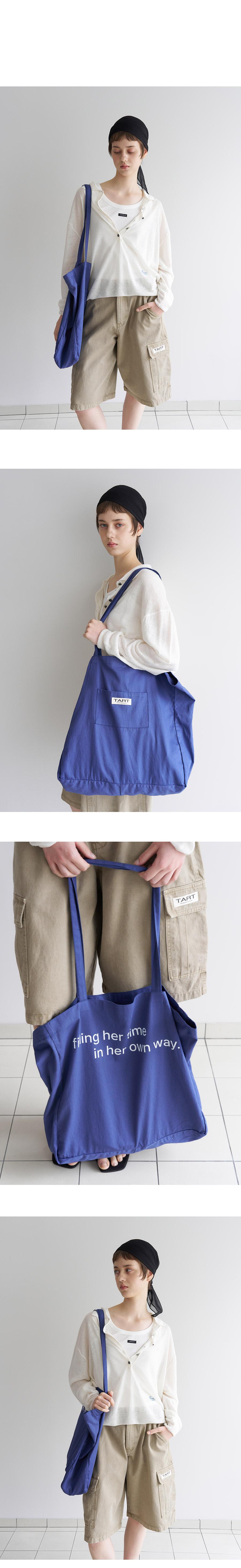CANVAS COTTON ECO BAG - BLUE - 2 COLORS BLUE
