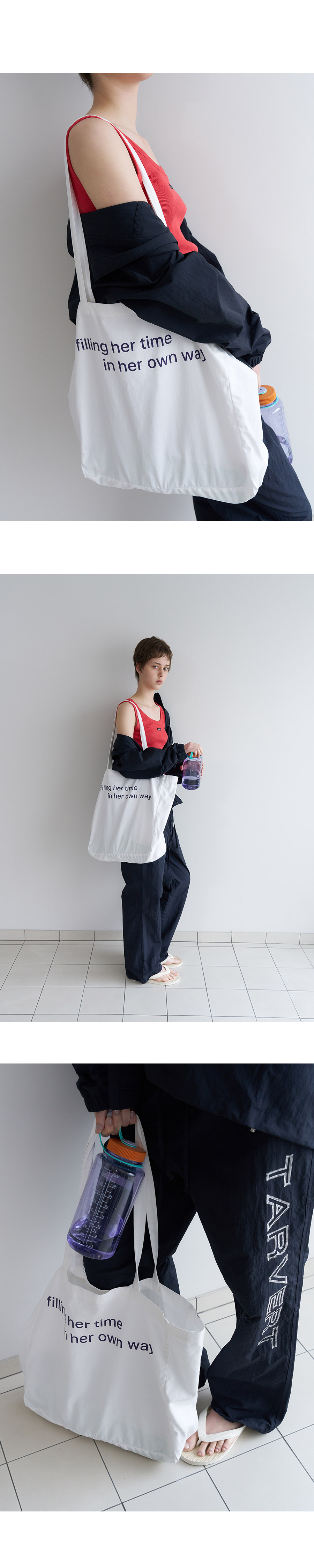 CANVAS COTTON ECO BAG - BLUE - 2 COLORS WHITE