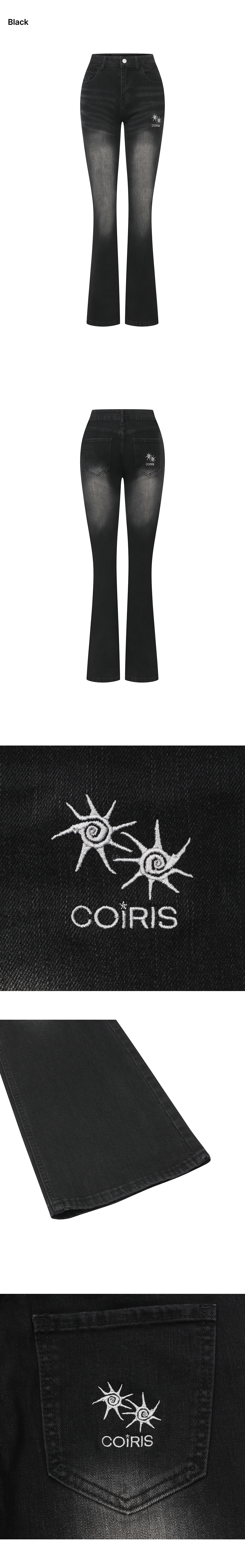 TEE BOOTS PANTS - 2 COLORS BLACK