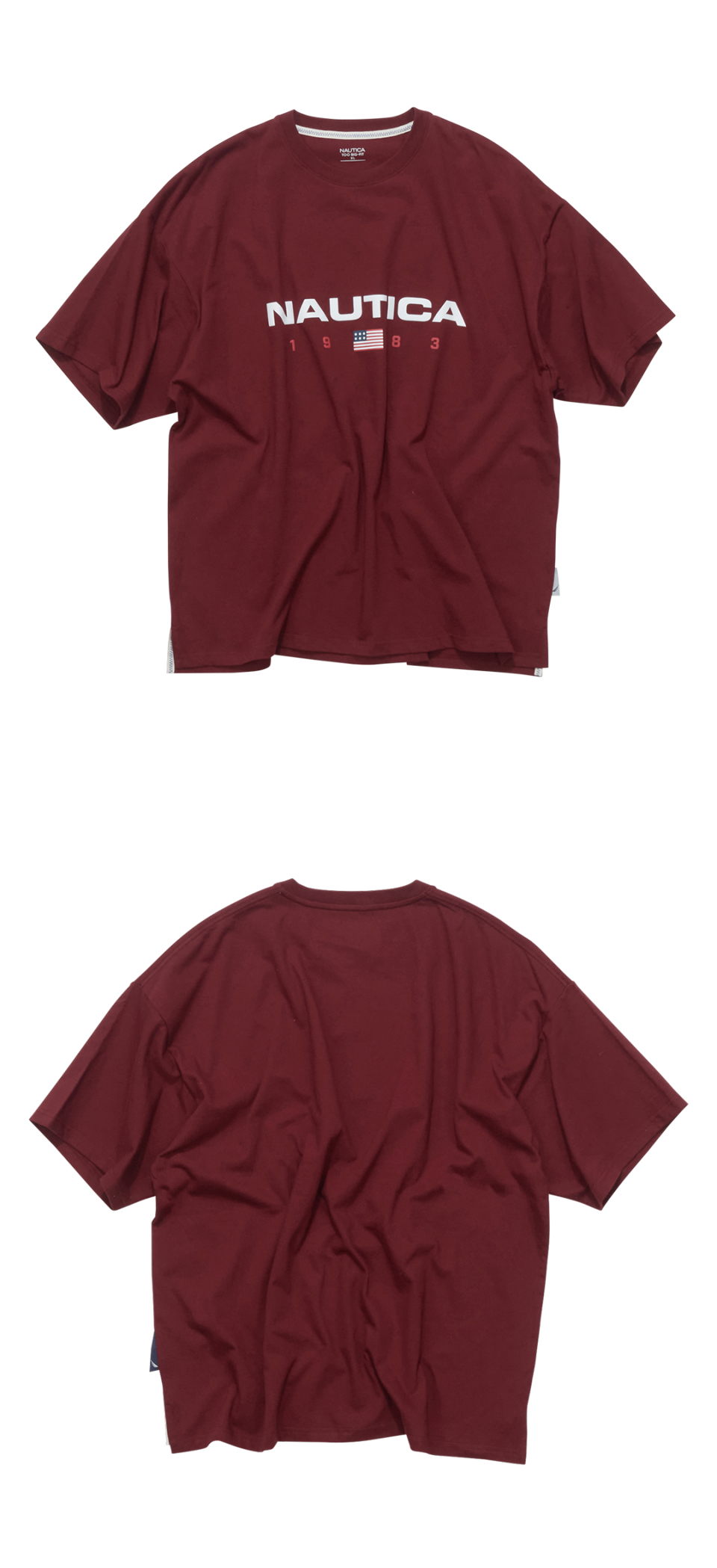 83 FLAG LOGO T-SHIRT - 4 COLORS BURGUNDY
