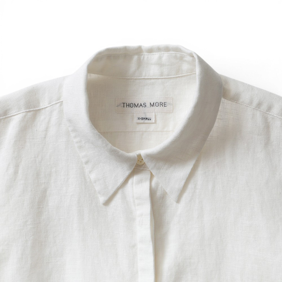 LINEN SHORT SLEEVE SHIRT - 2 COLORS OFF WHITE