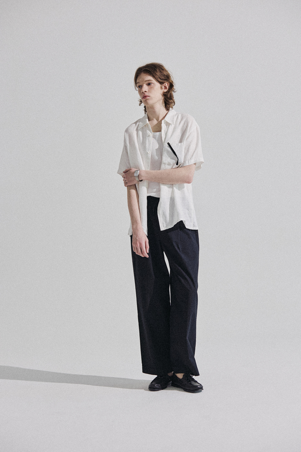 LINEN SHORT SLEEVE SHIRT - 2 COLORS OFF WHITE