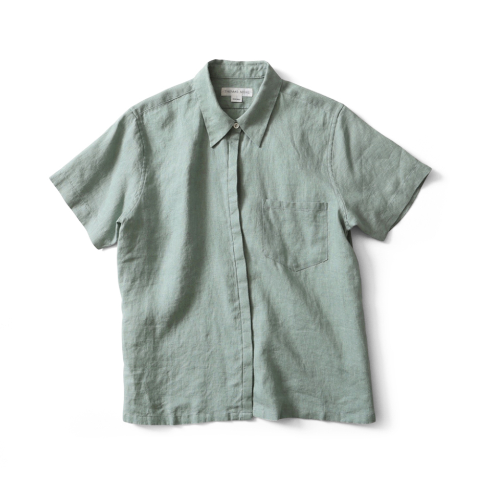 LINEN SHORT SLEEVE SHIRT - 2 COLORS GREEN