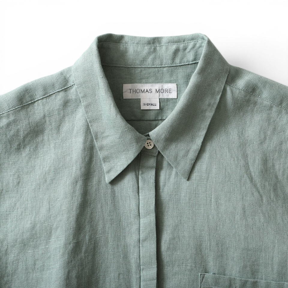LINEN SHORT SLEEVE SHIRT - 2 COLORS GREEN