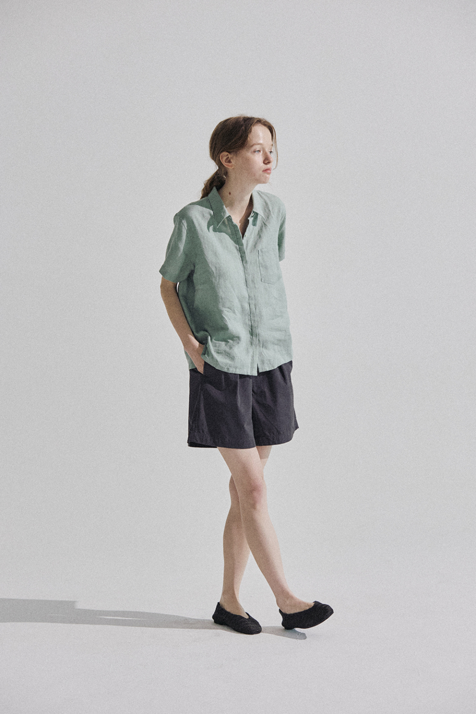 LINEN SHORT SLEEVE SHIRT - 2 COLORS GREEN