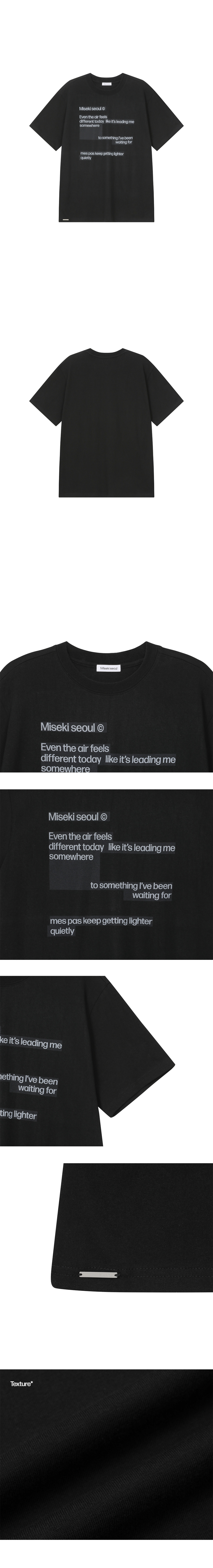 BLOCK LETTERING SHORT SLEEVE TEE - 3 COLORS BLACK