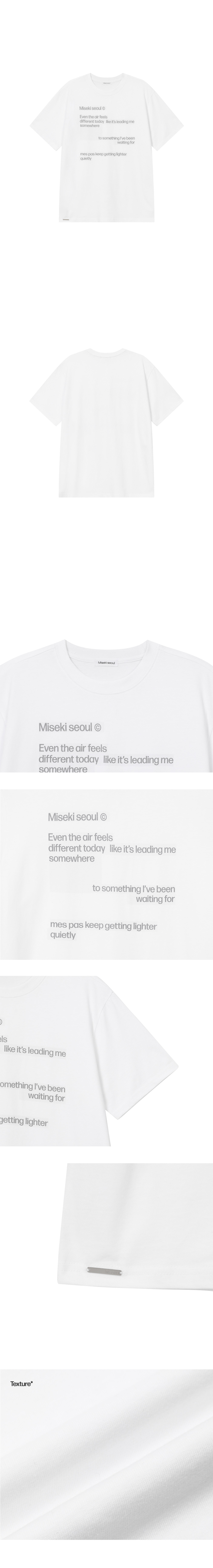 BLOCK LETTERING SHORT SLEEVE TEE - 3 COLORS WHITE