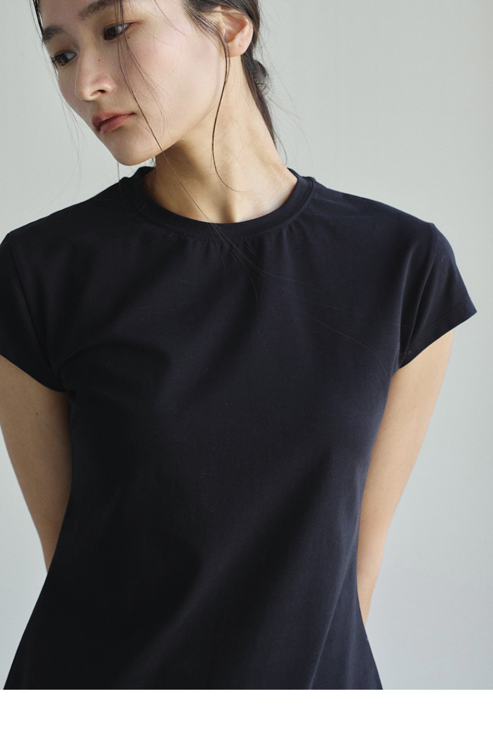 CLEAN SLEEVE T - 2 COLORS BLACK