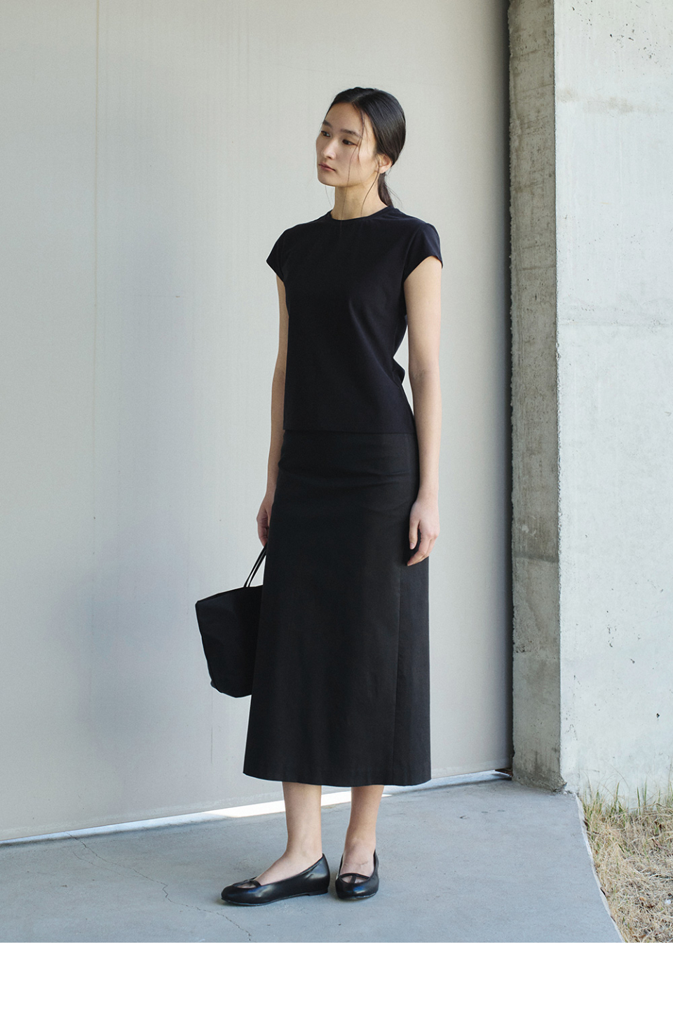 CLEAN SLEEVE T - 2 COLORS BLACK
