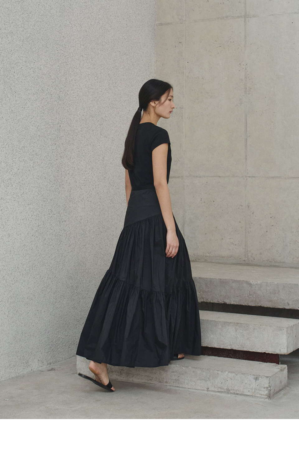 CLEAN SLEEVE T - 2 COLORS BLACK