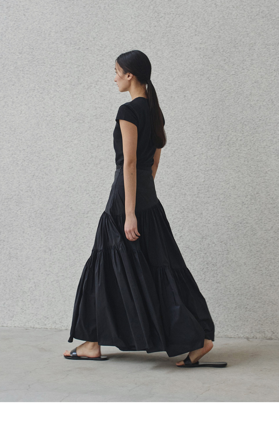 CLEAN SLEEVE T - 2 COLORS BLACK