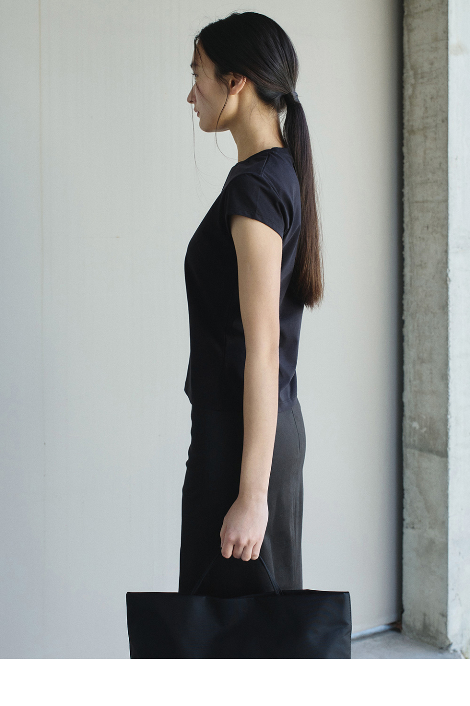 CLEAN SLEEVE T - 2 COLORS BLACK