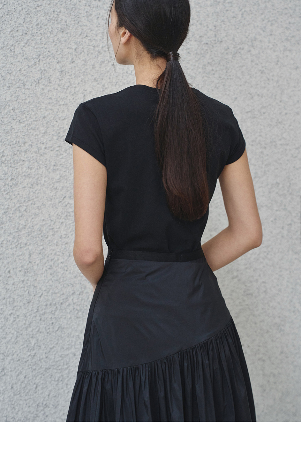 CLEAN SLEEVE T - 2 COLORS BLACK
