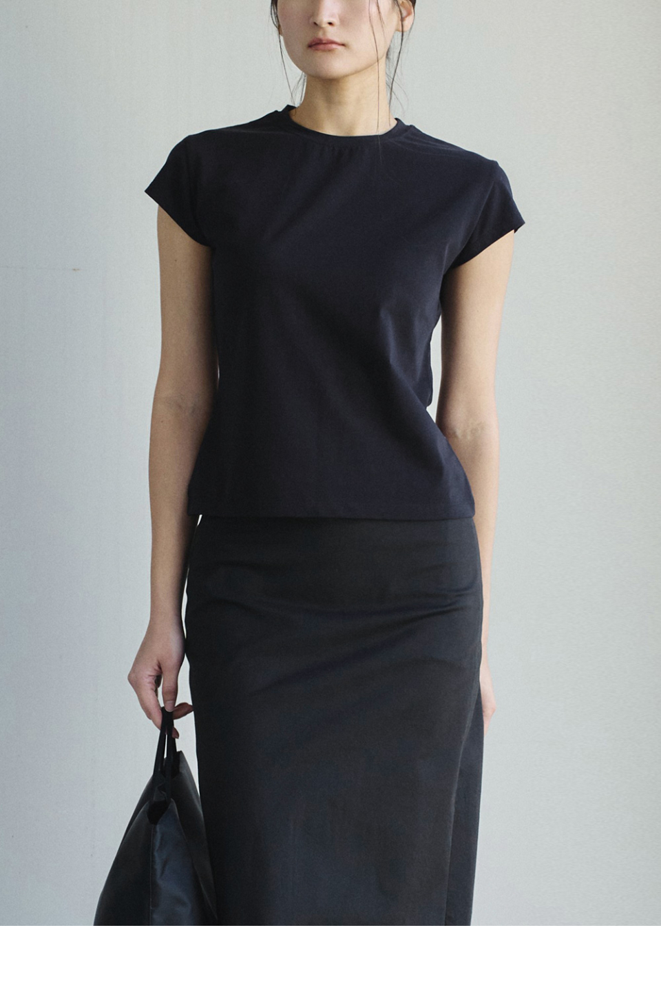 CLEAN SLEEVE T - 2 COLORS BLACK
