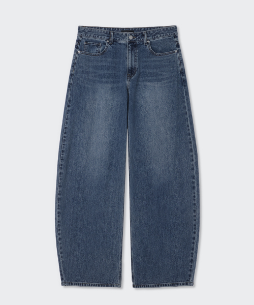 WOMEN'S ESSENTIALS CURVED DENIM PANTS [MEDIUM INDIGO] thumbnail 7