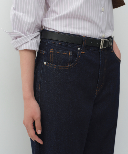 WOMEN'S ESSENTIALS CURVED DENIM PANTS [DEEP INDIGO] thumbnail 7