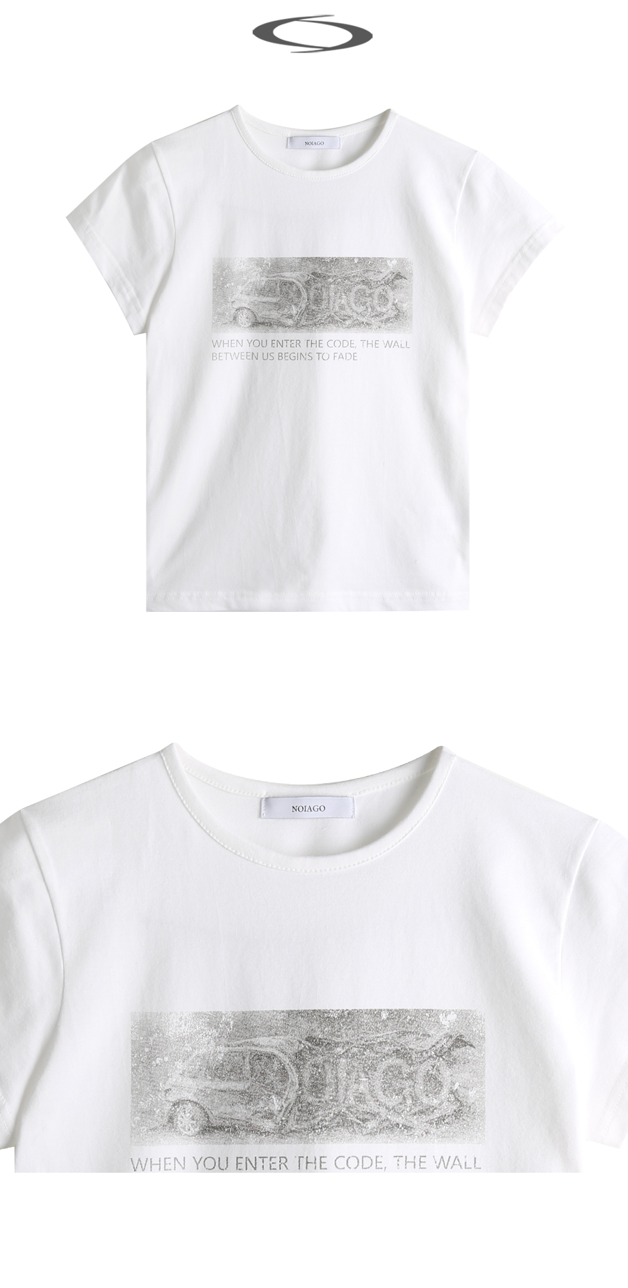 BOX PRINT T-SHIRT - 2 COLORS IVORY