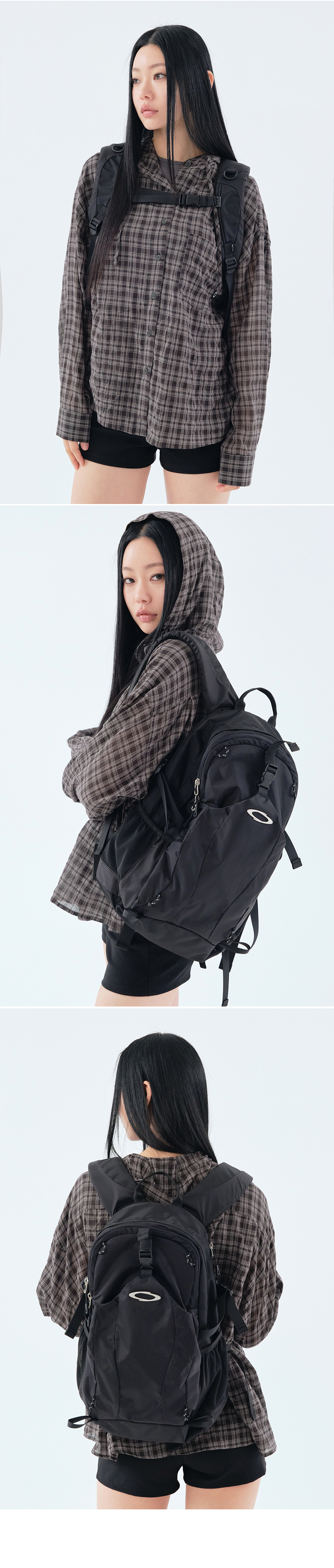 NYLON DOUBLE BACKPACK - 3 COLORS KHAKI