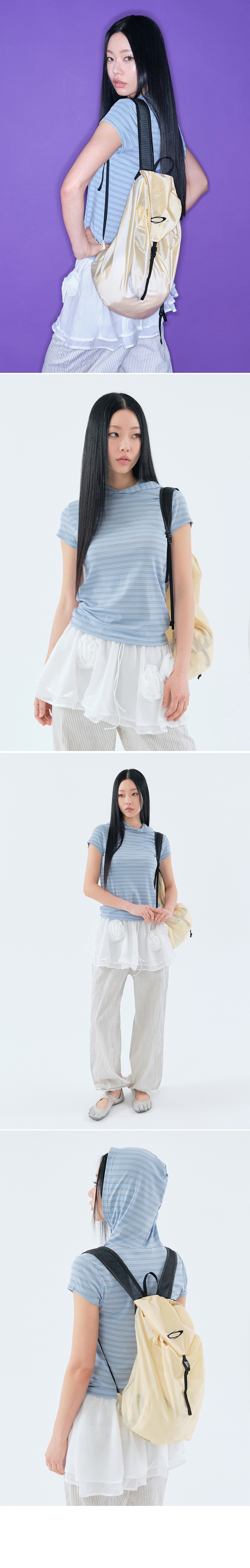 NYLON LIGHT BACKPACK - 4 COLORS BLACK