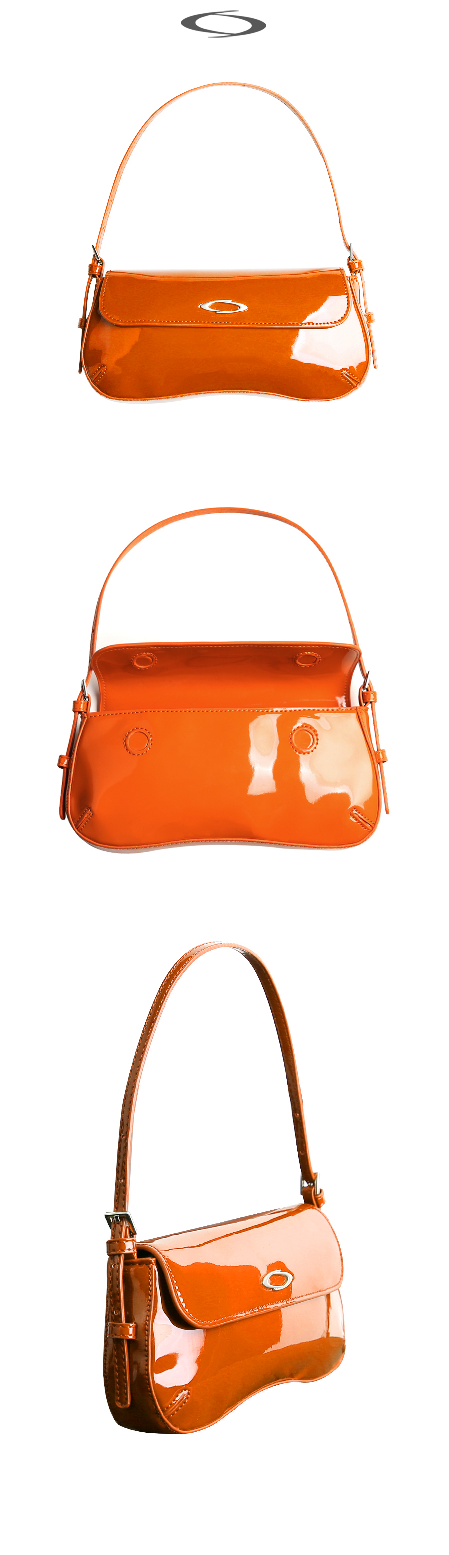 GLOSSY MINI SHOULDER BAG - 4 COLORS RED