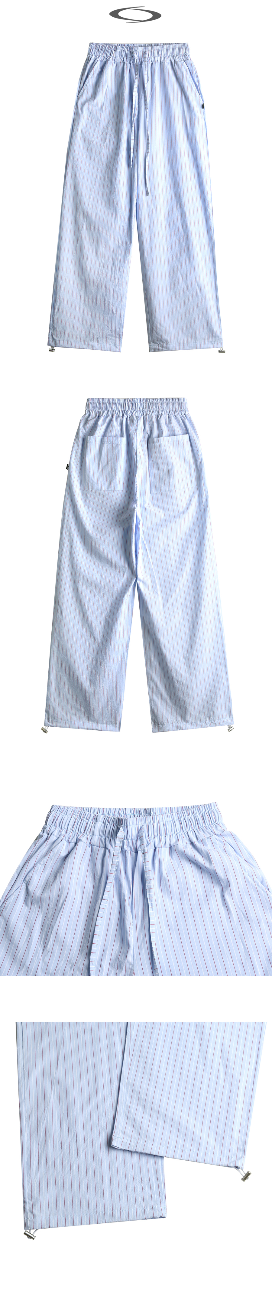 COZY STRIPE BANDING PANTS - 2 COLORS IVORY