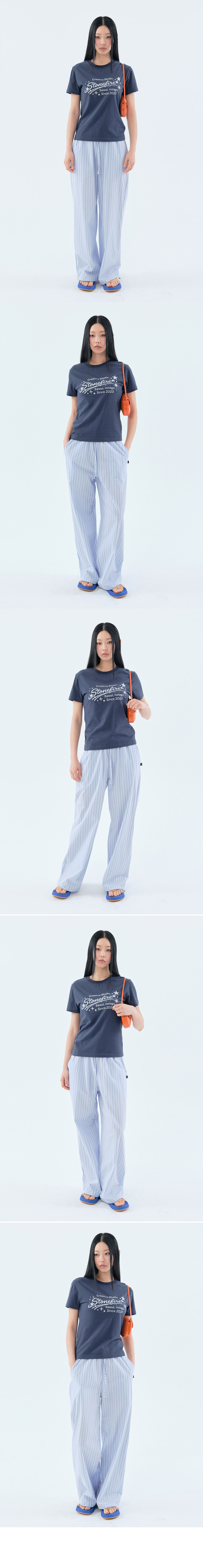 COZY STRIPE BANDING PANTS - 2 COLORS IVORY