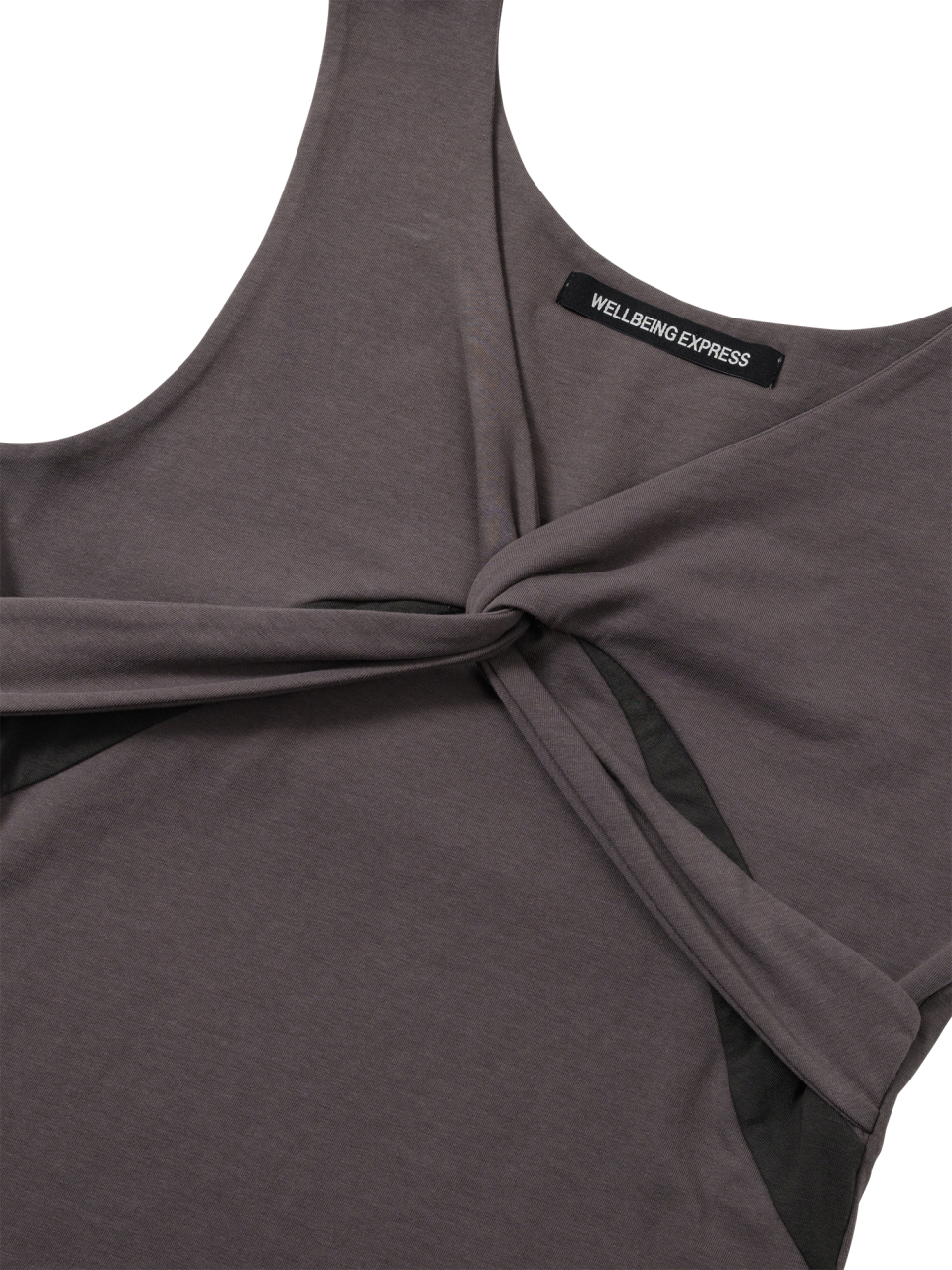 DRAPED TWIST SLEEVELESS - 2 COLORS CHARCOAL