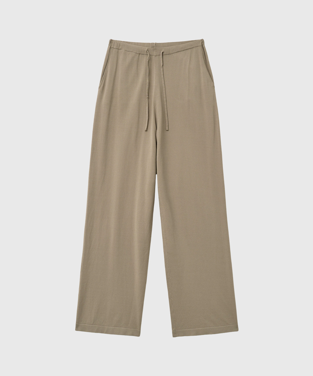 woman ondocut cool semi wide knit pants [taupe]
