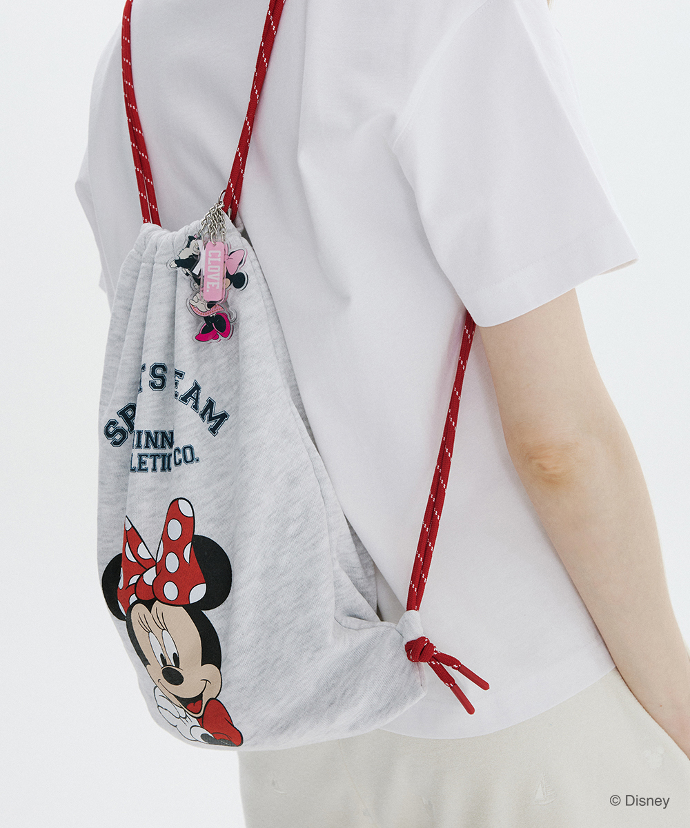 [26SM clove] Minnie_String Bag (Light Grey)