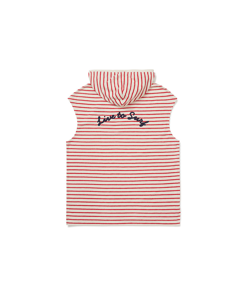 [26SM clove] Mickey_Stripe Cover-Up (Red)