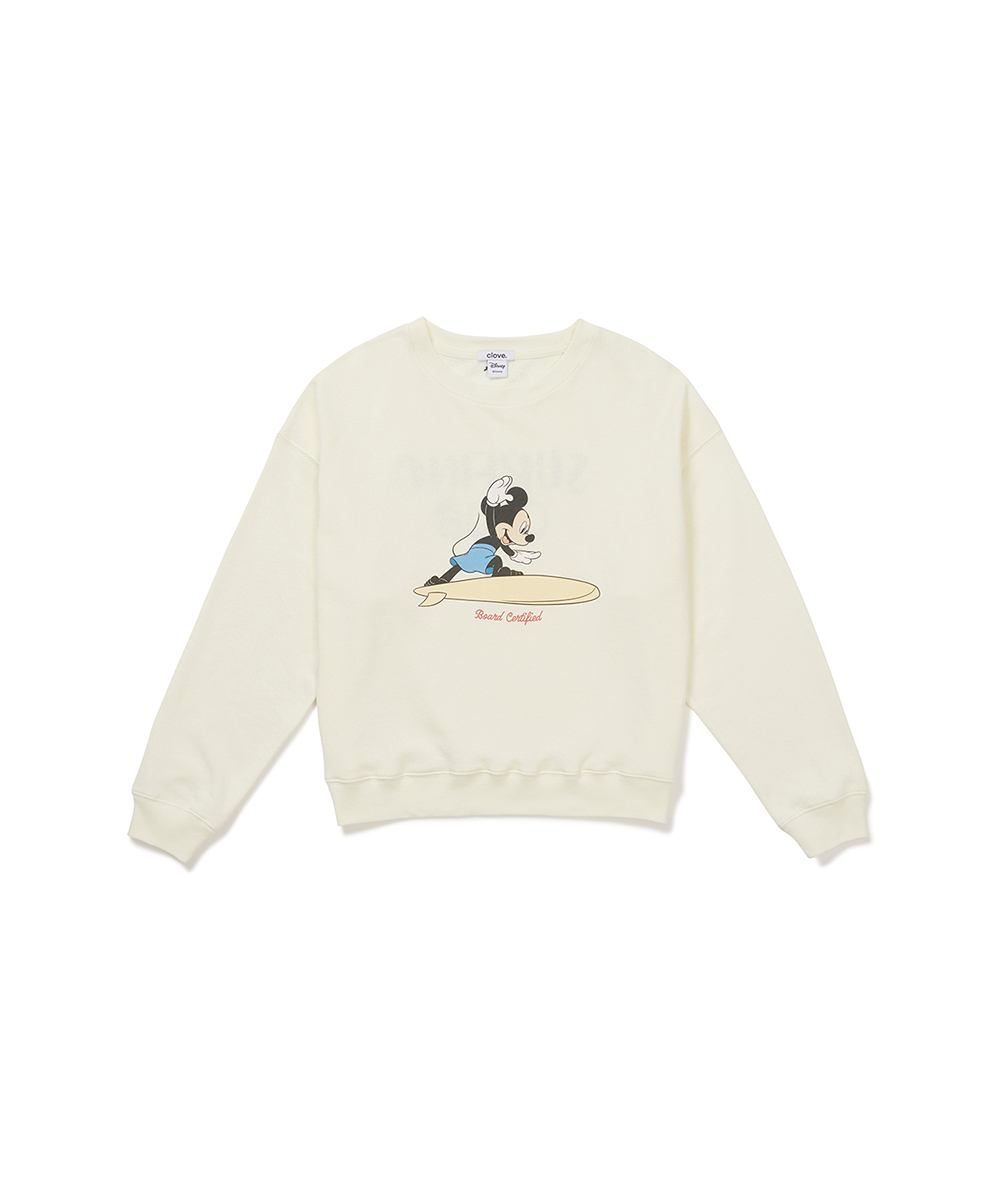 [26SM clove] Mickey_Sweatshirt (Cream)