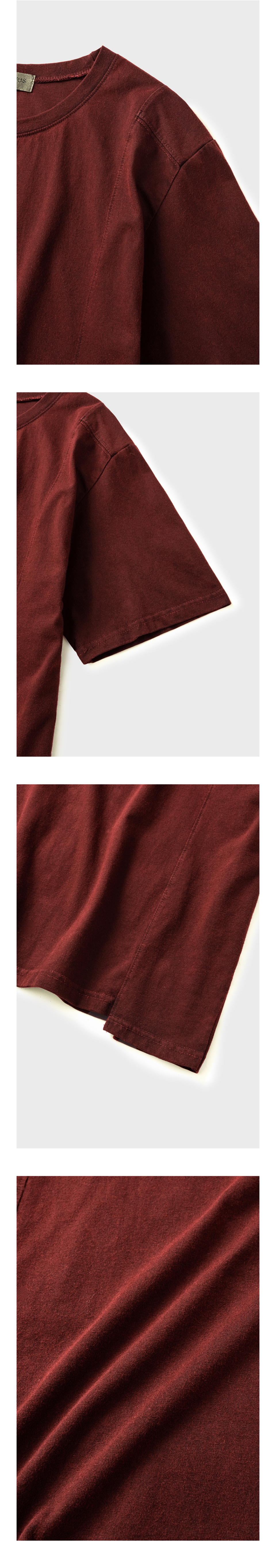 CONTOUR LINE SHORT SLEEVE TEE - 2 COLORS RED