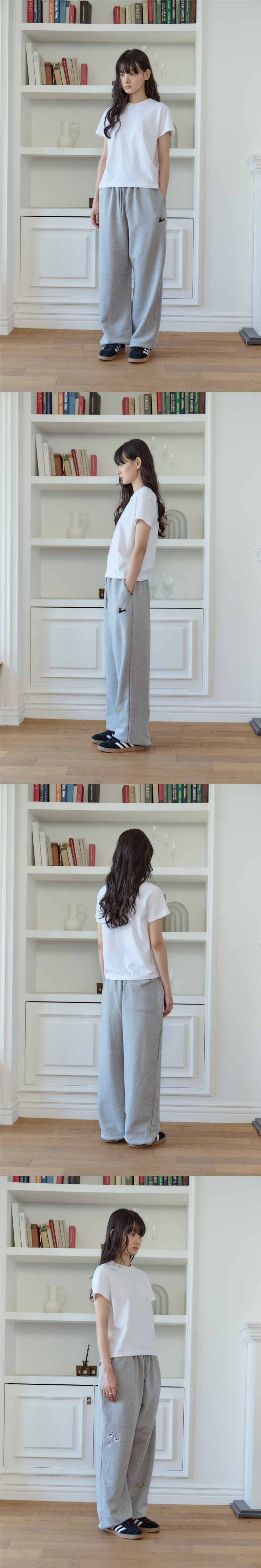 STITCH PIGMENT SWEATPANTS - 2 COLORS GREY