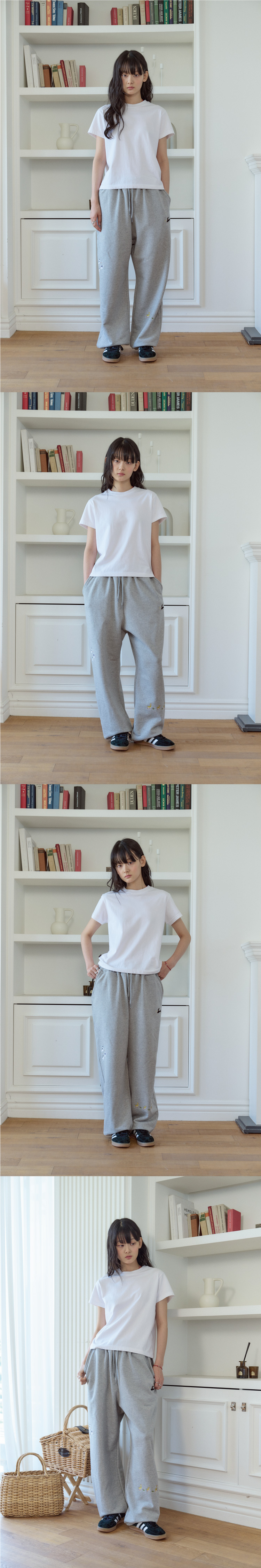 STITCH PIGMENT SWEATPANTS - 2 COLORS GREY
