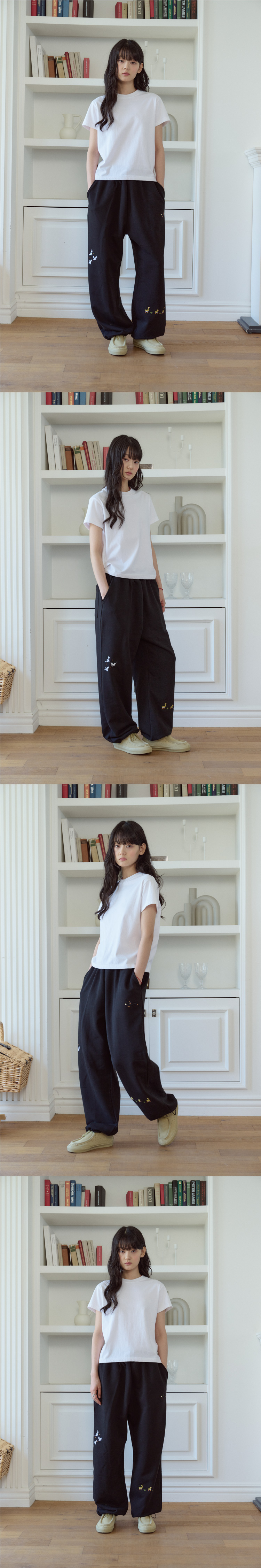 STITCH SWEATPANTS - 2 COLORS BLACK