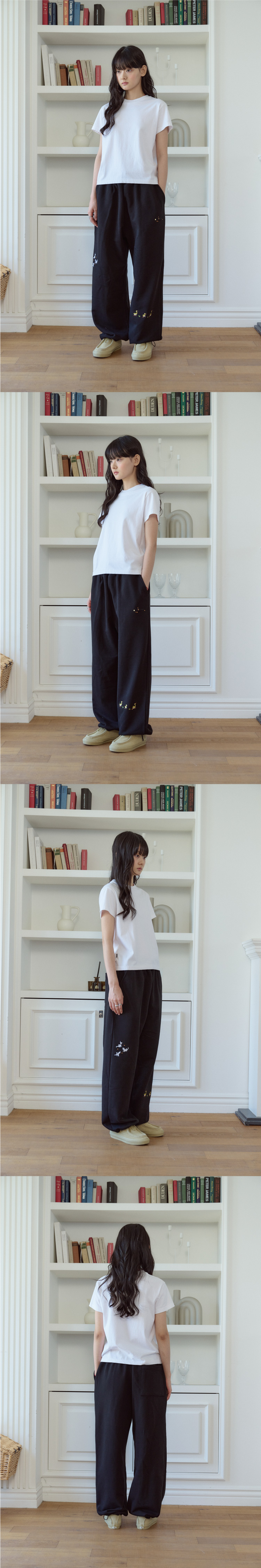 STITCH SWEATPANTS - 2 COLORS BLACK