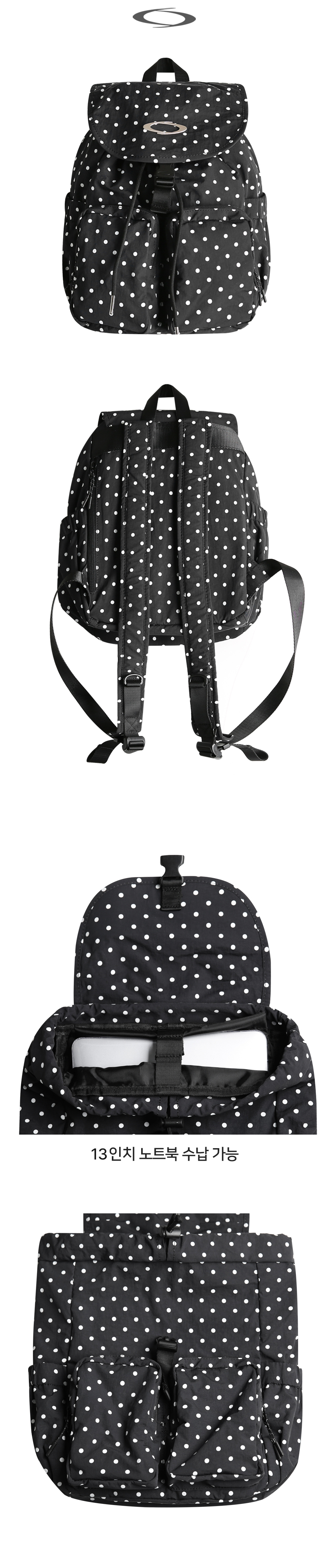 MINIMAL DOT BACKPACK - 3 COLORS BLACK