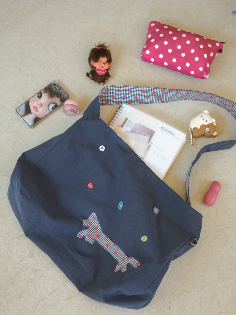 I'M PONY REVERSIBLE BAG - 2 COLORS NAVY