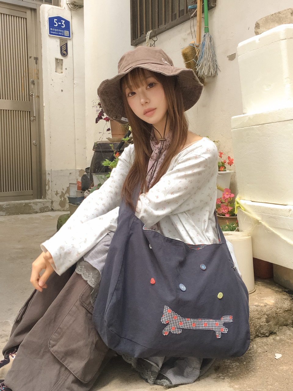 I'M PONY REVERSIBLE BAG - 2 COLORS NAVY